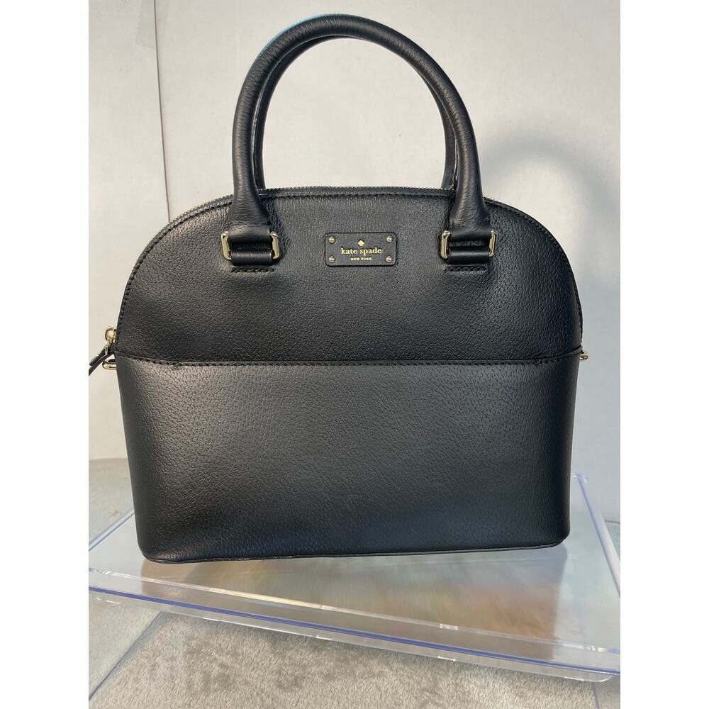 Kate Spade Black Leather Carli Grove Street Satchel